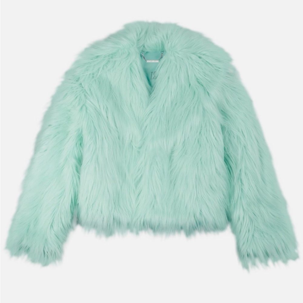 NEW Taylor Swift The Life of a Showgirl Mint Faux Fur Coat - Size XS/S